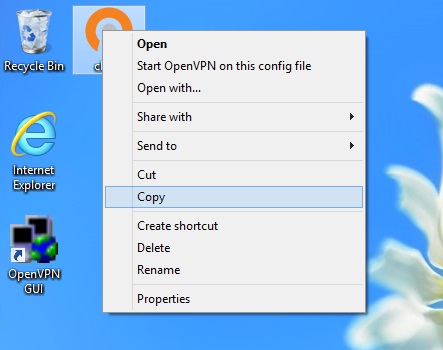 Navigate to folder where you previously installed OpenVPN GUI. Default path is “C:Program Files (x86)OpenVPN”.